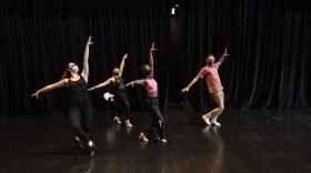 Students in the Theatre Gap Initiative program practice choreography inside the theater at CPCC's Levine Campus in Matthews. The program is the brainchild of local Tony-winning teacher Corey Mitchell.