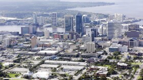 Aerial view of downtown Jacksonville.