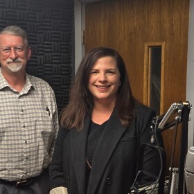 Jeff Roach (left) and Jessica Kay Ogdin at the YPR studios