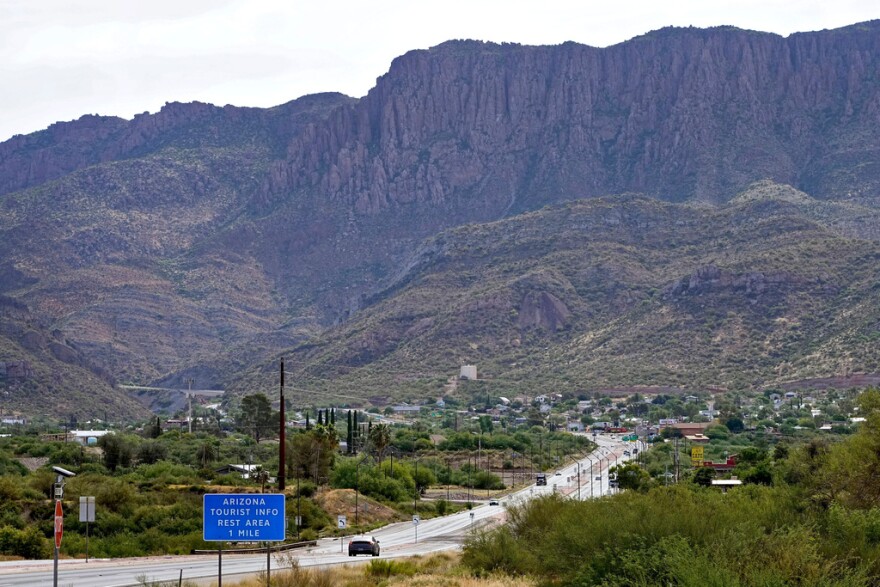 Apache Leap Mountain hovers over Superior, Ariz., June 9, 2023.