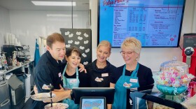 At Poly Place Coffee, from left to right, Scott and Diane Morledge, CeCe Traywick and Marti Miller are brewing up coffee and community at the corner of 13th and Poly in Billings.