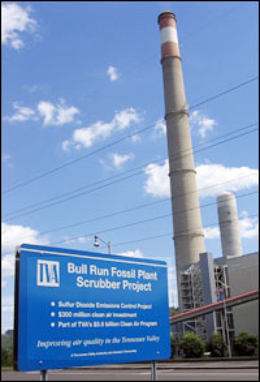 The Tennessee Valley Authority is proud of its record on clean air; a sign in front of its Bull Run power plant boasts of its plans to cut emissions there and at other plants.  But despite its efforts, TVA remains one of the country's major air polluters.