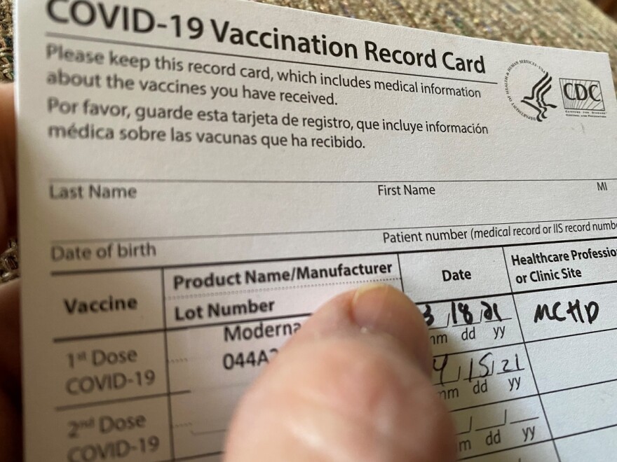 COVID vaccine card