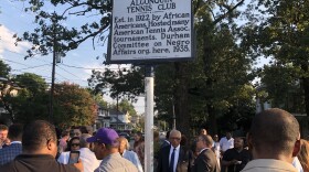 Many business, civic leaders and tennis enthusiasts attended the unveiling of the Algonquin Tennis Club, NC Historical Highway Marker in Durham, on Aug. 15, 2019.