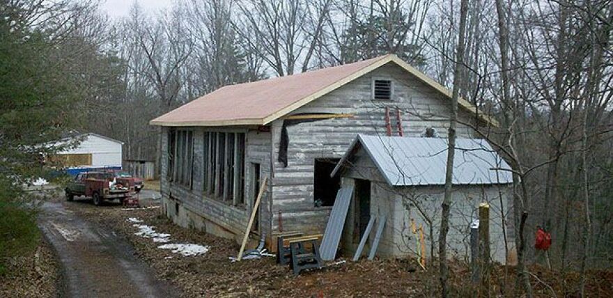 The school's current condition, but under construction.