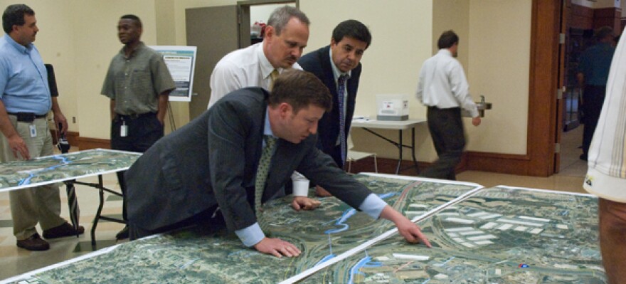 Consultants and other visitors at Wednesday's drop-in workshop