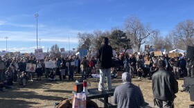 More than a thousand people gathered in Denver on Friday, Jan. 30, 2026, to protest U.S. Immigration and Customs Enforcement, or ICE. One of the largest rallies took place at La Alma–Lincoln Park, a neighborhood near downtown with deep ties to Chicano activism.