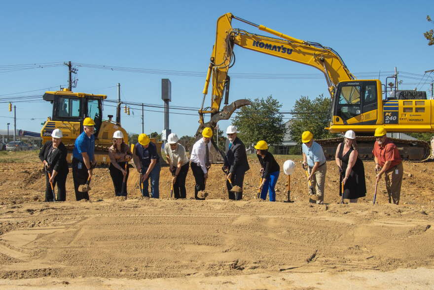 Officials turn dirt at the site of EVPL Red Bank, Oct. 7, 2016
