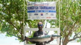 Pictured: Gilbert Laban, winner of the 34th Bastille Day Kingfish Tournament.