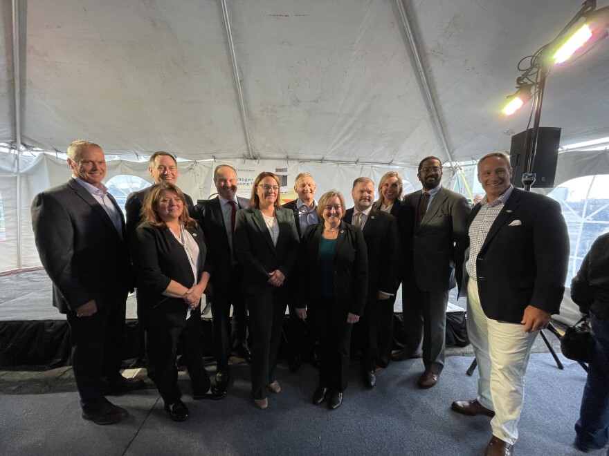  Local, state and federal leaders met Wednesday morning at Nine Mile Point Nuclear Station in Oswego.