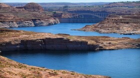 Photo of Glen Canyon filled with water.