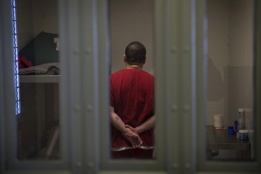 Detainee at theImmigration and Customs Enforcement's Tacoma Detention Center in July, 2017.