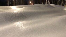 A Christmas storm coated the snow with a layer of ice.