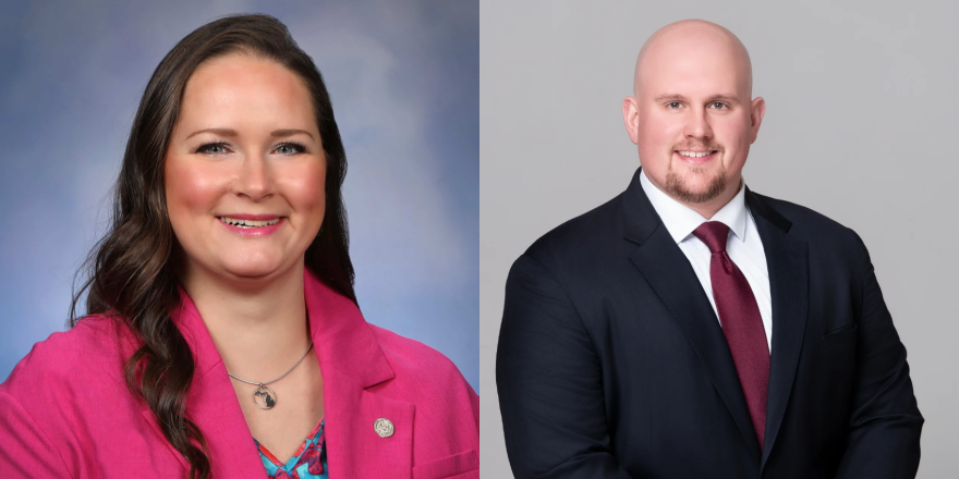 Michigan State Rep. Carrie Rheingans (left) and her challenger, Justin Griffis.