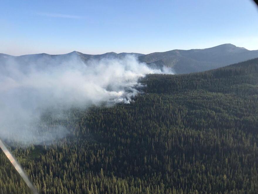 A view of the Davis Fire in the Kootenai National Forest, August 2, 2018.