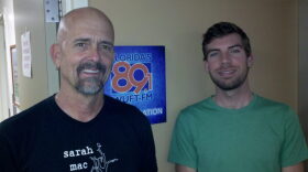 Singer songwriter Grant Peeples with his bass player Eric Alvar.