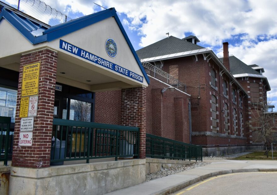 A photo of the front of the New Hampshire State Prison in Concord. 