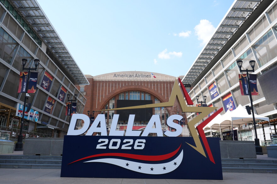The site of the Republican convention is photographed Tuesday, Sept. 8, 2026, in Dallas.