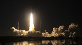 NASA’s Space Launch System rocket carrying the Orion spacecraft launches on the Artemis I flight test, Wednesday, Nov. 16, 2022, from Launch Complex 39B at NASA’s Kennedy Space Center in Florida.