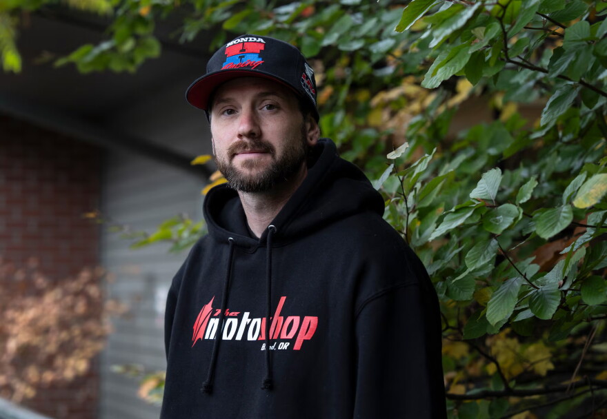 Kaylub Giamanco poses for a portrait in Bend, Ore., on Oct. 22, 2026. Giamanco shot and killed the shooter after he witnessed the 16-year-old entering Silver Rail Elementary School with a gun.