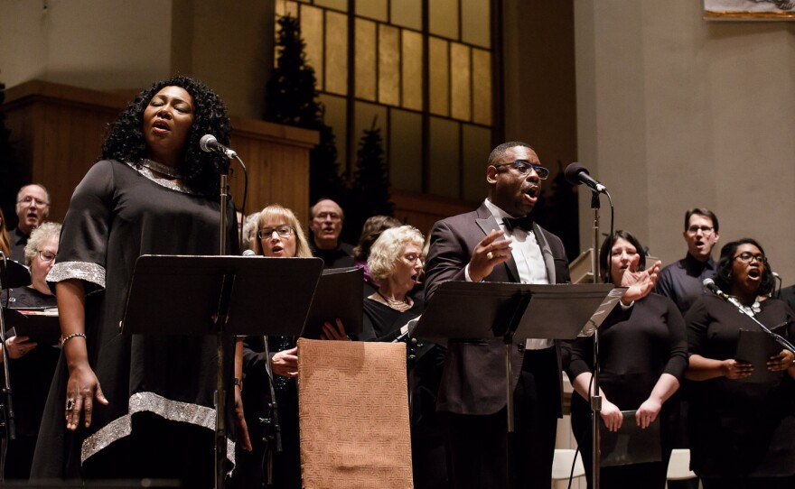 Nicole Veneé Eskridge and Stephen Newby solo with Northwest Chamber Chorus