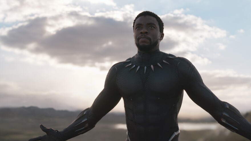 Chadwick Boseman stars in Black Panther, the first film that most Saudis will see in a commercial theater.