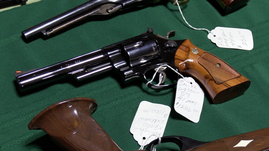 A Smith & Wesson Model 57 revolver chambered in .41 magnum.