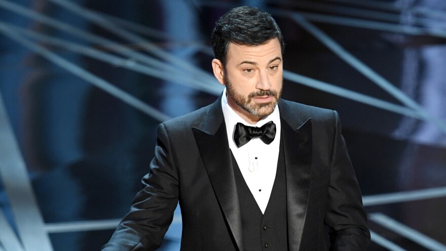 Host Jimmy Kimmel during his opening monologue at the 89th Annual Academy Awards.