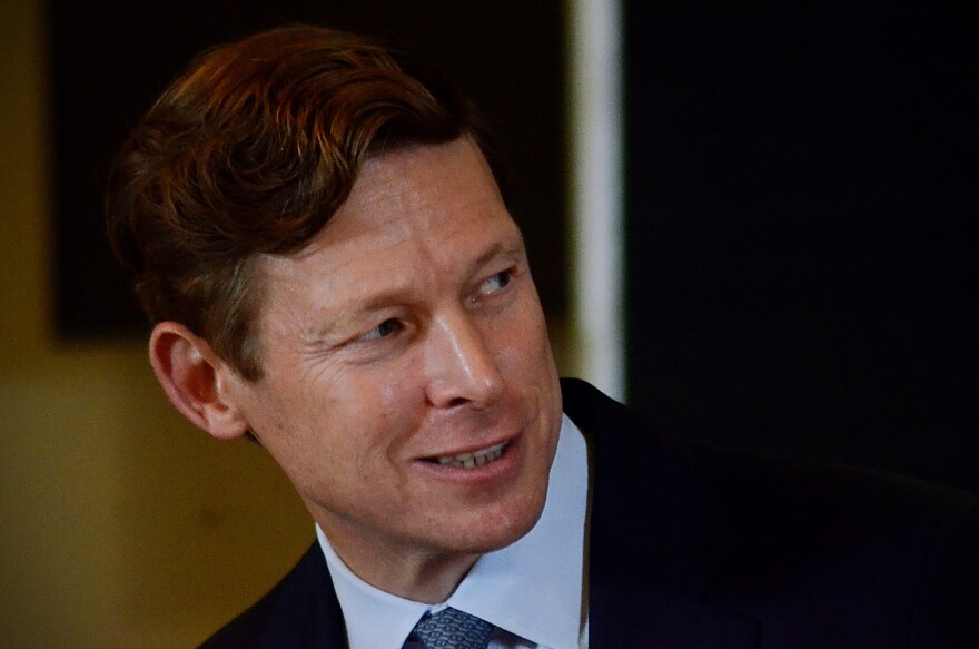 UNC-Chapel Hill chancellor Lee Roberts at the retirement press conference for women's soccer coach Anson Dorrance at the Dean E. Smith Center in Chapel Hill on Monday, Aug. 12, 2024.