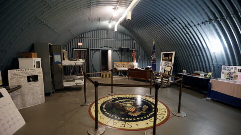 Inside of President John F. Kennedy's bunker on Peanut Island in Riviera Beach, Fl, taken Friday, Feb. 26, 2016. President John F Kennedy’s nuclear fallout bunker on Peanut Island has been sealed off to the public since 2017. Now, the county wants to fully restore the 1961 hideout. (AP Photo/Alan Diaz)