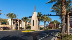 A picture of the gateway to Boulder City's historic downtown district.