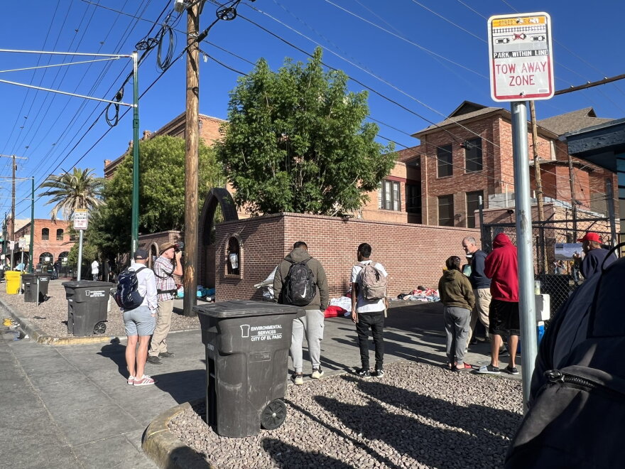 Migrants who've taken to sleeping on sidewalks in downtown El Paso recently are being processed by immigration authorities.