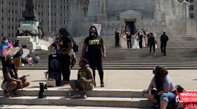 Rally downtown on the Circle.