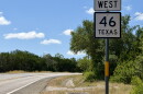 Texas 46 West sign in Kendall County