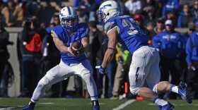 Football players in action