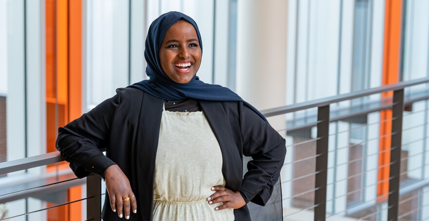 Halima Hamud has been awarded the prestigious Harry S. Truman Scholarship for her tremendous academic success and leadership accomplishments. Hamud will graduate with a Bachelor of Science in Political Science degree in May 2022 and is Boise State's fifth Truman scholar, Photo by Priscilla Grover