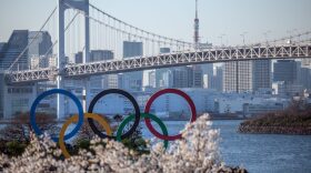 The Tokyo 2020 Olympic Rings are displayed in Tokyo, Japan.