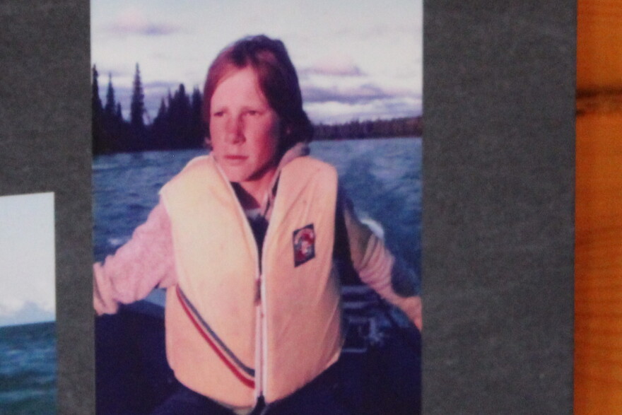 A picture shows a young Jimmie Jack Drath fishing in Alaska in 1982.