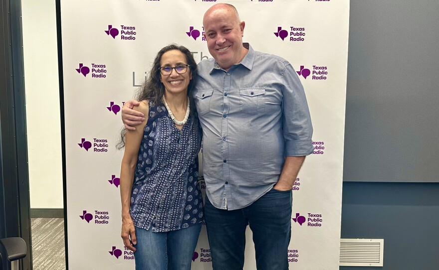 TRP's Norma Martinez with historian Jorge Luis García Ruiz.