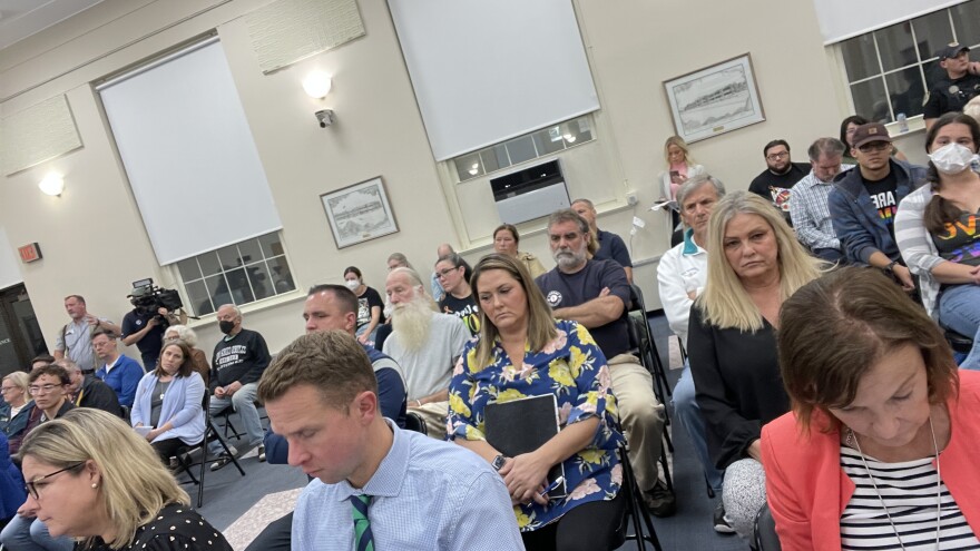 Attendees at the Special Meeting of the Board of Education