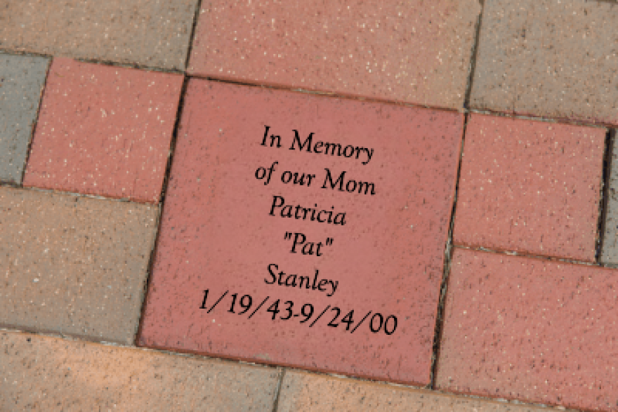 Engraved paver stone.