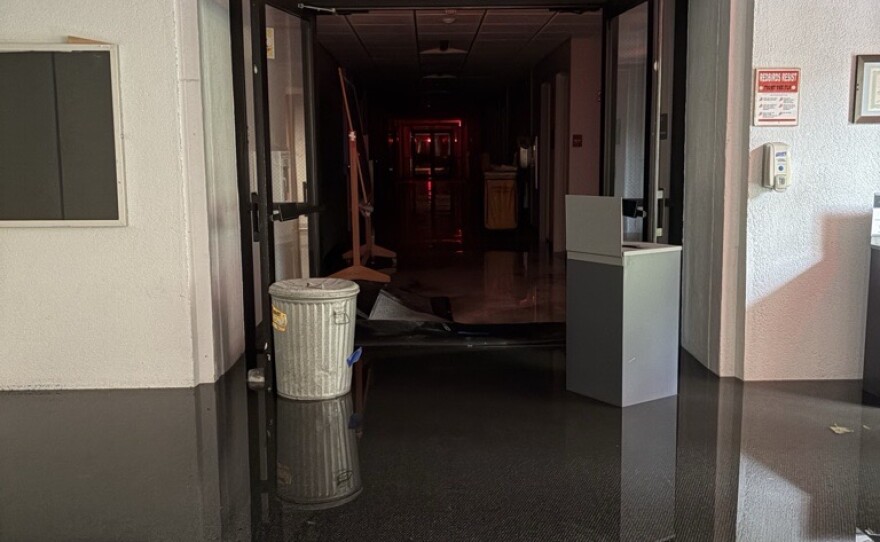The Center for Visual Arts is among the buildings experiencing flooding on ISU's campus. The building is undergoing a renovation as part of a reimagined arts complex.