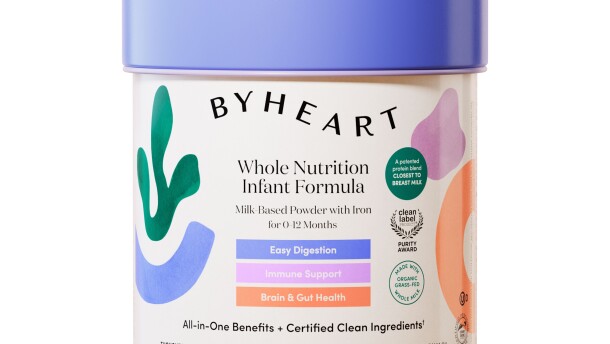This undated image provided by ByHeart shows ByHeart formula products.(ByHeart via AP)