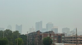 Smoke from Canadian wildfires blanketed downtown Columbus on July 17, 2026.