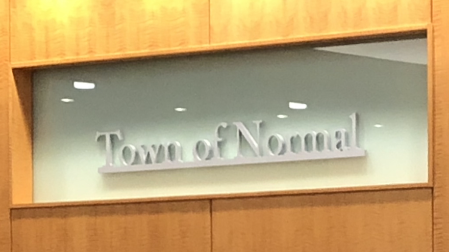 Town of Normal sign