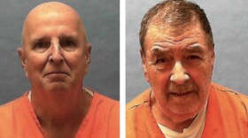 This combo from photos provided by Florida Department of Corrections shows from left, James Aren Duckett and Dominick Anthony Occhicone.