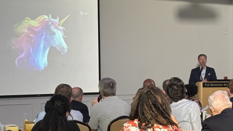 Tim Ryan, executive director of Innovate Hampton Roads, hosted the region's first State of Innovation Address Wednesday, Apr. 1 at the Mariner's Museum in Newport News.