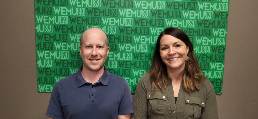 Avalon Housing interim co-executive directors Scott Ellis and Molly Smith at the Timko Broadcast Center.