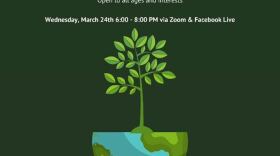 a poster promoting a virtual environmental roundtable