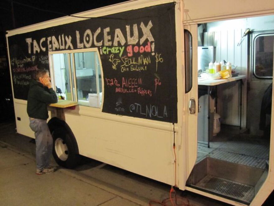 The Taceaux Loceaux truck serves multi-ethnic tacos outside a circuit of bars and other locations in New Orleans.